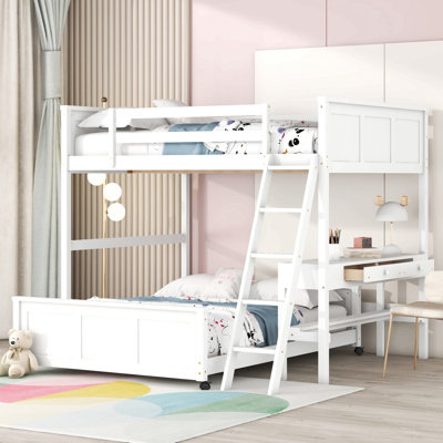 Lit superposé avec bureau