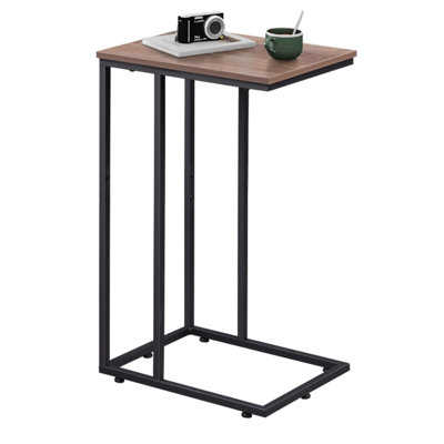 Tables avec cadre en métal qui se glissent sous le canapé, plateau télé pour salon, chambre à coucher