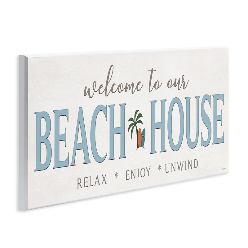 Plaque de bienvenue Welcome Beach House, design par Seven Trees Design