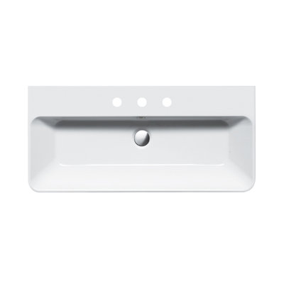 Lavabo de salle de bain mural en céramique 90 po Proiezioni
