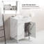 Meuble-lavabo compact en bois massif de style élégant pour petite salle de bain