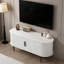Meuble télé, console de télévision moderne 47 po avec compartiment de rangement et porte coulissante, centre de jeu avec armoire de jeu-130771574