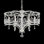 Bella Rose 6 Light 24.5in x 21.5in Chandelier in Antique Silver with Clear Heritage Handcut Crystals