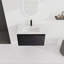 Meuble-lavabo mural flottant 30 po avec lavabo en céramique et porte d'armoire à fermeture en douceur