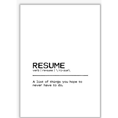 Resume List - Print