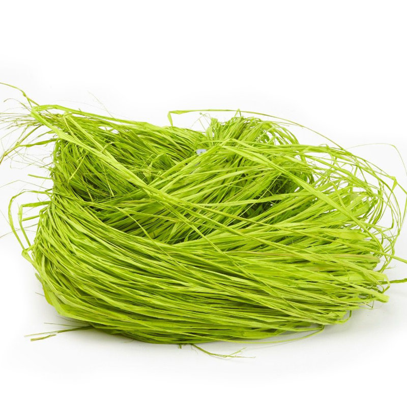 Hugee long naturel en raphia garni, Chartreuse