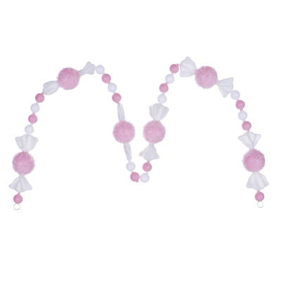 6' Pink Icy Sugar Candy Garland