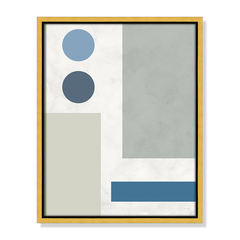 «Stars Align I» par Daniela Santiago - reproduction sur toile flottante, L 12,5 po x H 15,5 po, Encadrement doré