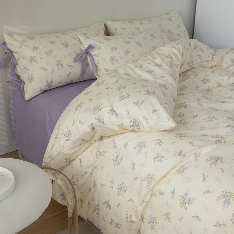 Microfiber Floral Print Comforter Set