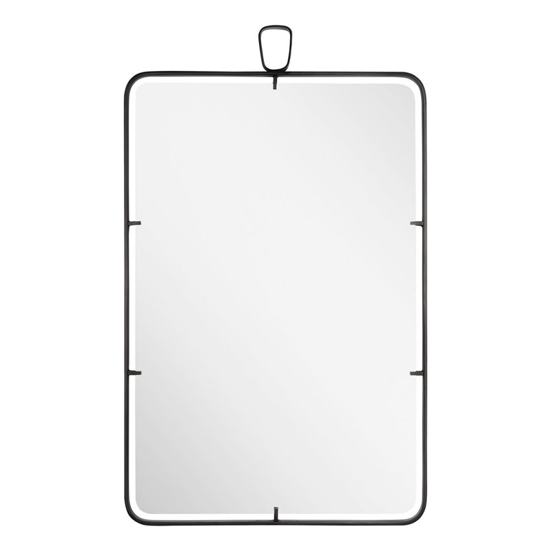 Martinelli 39-5/8" x 24" Framed Bathroom Mirror, Matte Black