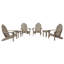 Chaise Adirondack en plastique avec table Anette-567491573