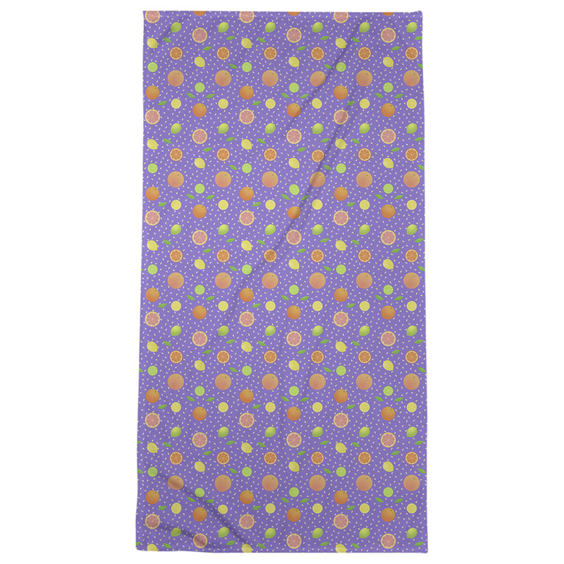 Serviette de bain agrume, Mauve