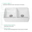Évier de cuisine à double cuve en céramique à tablier frontal / à tablier frontal avec accessoires L 33 po x l 18 po x 50 po