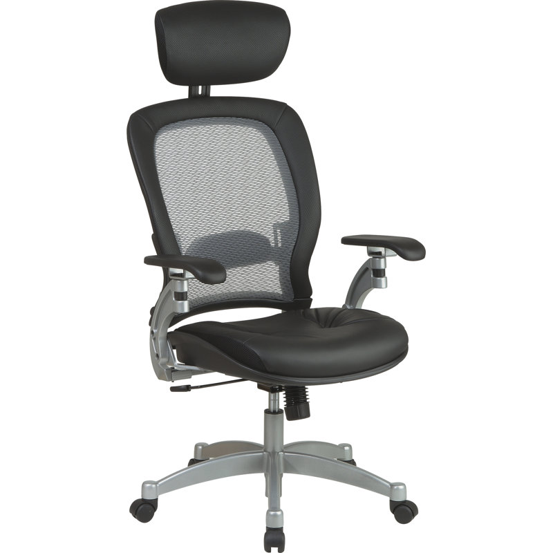 Platinum Executive High-Back Swivel Chair with Leather & Mesh