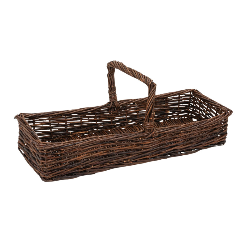 Hand‑Woven Reed Basket With Handle