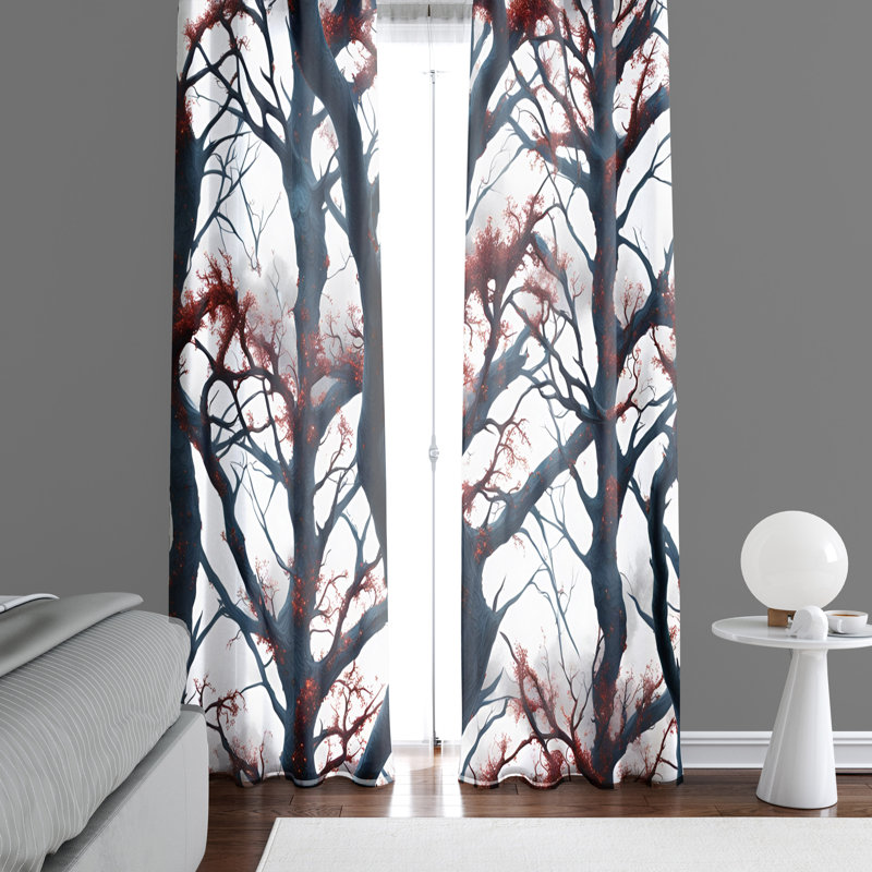 Paire de rideaux semi-transparents en polyester Ellea, L 40 po x L 61 po
