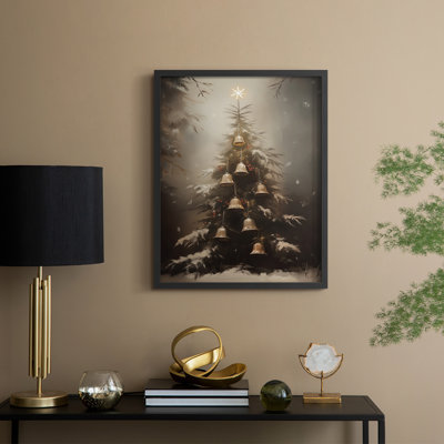 Art des Fêtes de Noël - série 2 - CLVI, reproduction encadrée - bois massif