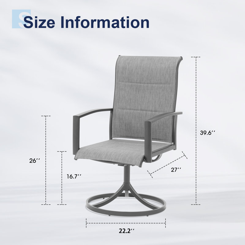 Fauteuil d'extérieur Tichelle, Coussin gris / cadre gris