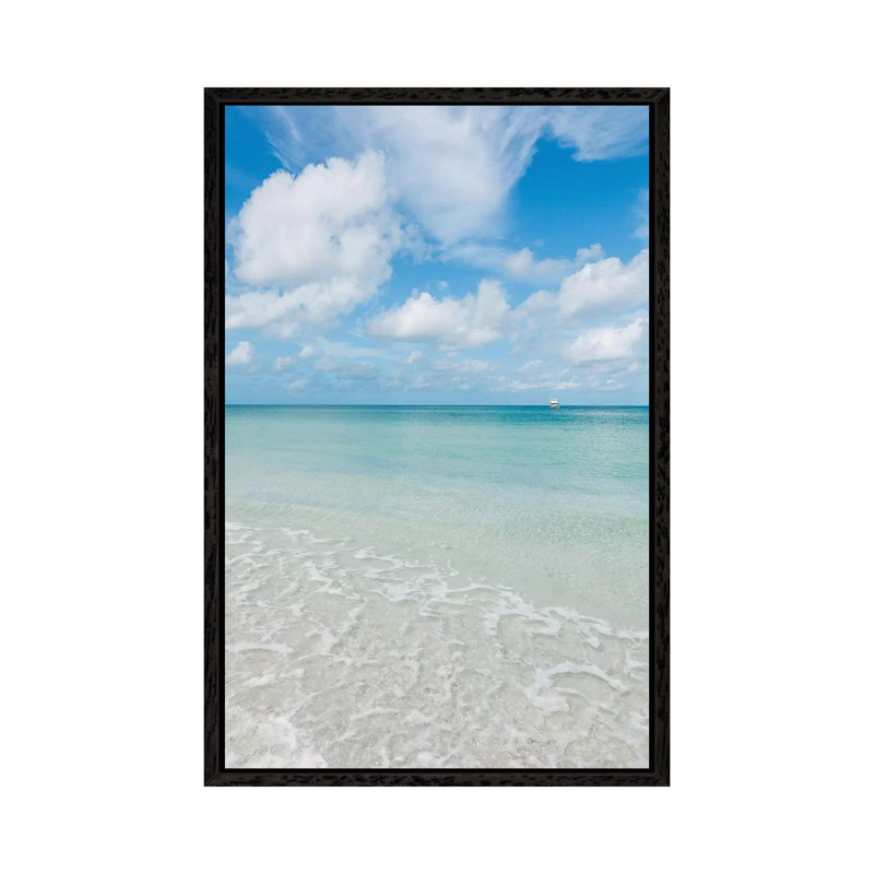Florida Ocean View VII by Bethany Young - Print on Canvas, 66.04cm H x 45.72cm W x 3.81cm D, Black Framed
