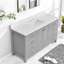 Élégant meuble-lavabo en bois 60 po avec lavabo, design gris moderne