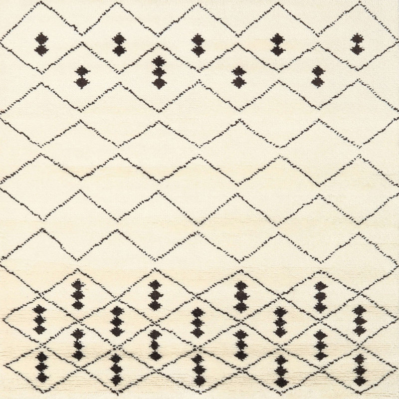 Tapis beige / gris Cheltenham, Carré 4 pi