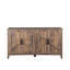 Armoire avec 4 portes et 4 tablettes ouvertes, armoire de rangement autoportante pour plancher, vestibule, plancher, salon, chambre à coucher, bureau-55287013