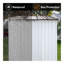 Abri de jardin en métal 6 pi x 8 pi pour rangement extérieur vert + blanc-113717586
