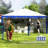 16.5' X 33' Large Party Tent, Heavy Duty Outdoor Canopy Tent With Removable Sidewalls, 10 Windows, Blue-125986426