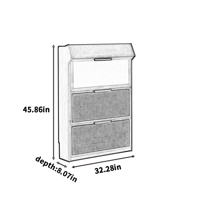 12 Pair Shoe Storage Cabinet