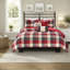 Ensemble de literie confortable 6 pièces, chevrons en polyester, style chalet rustique
