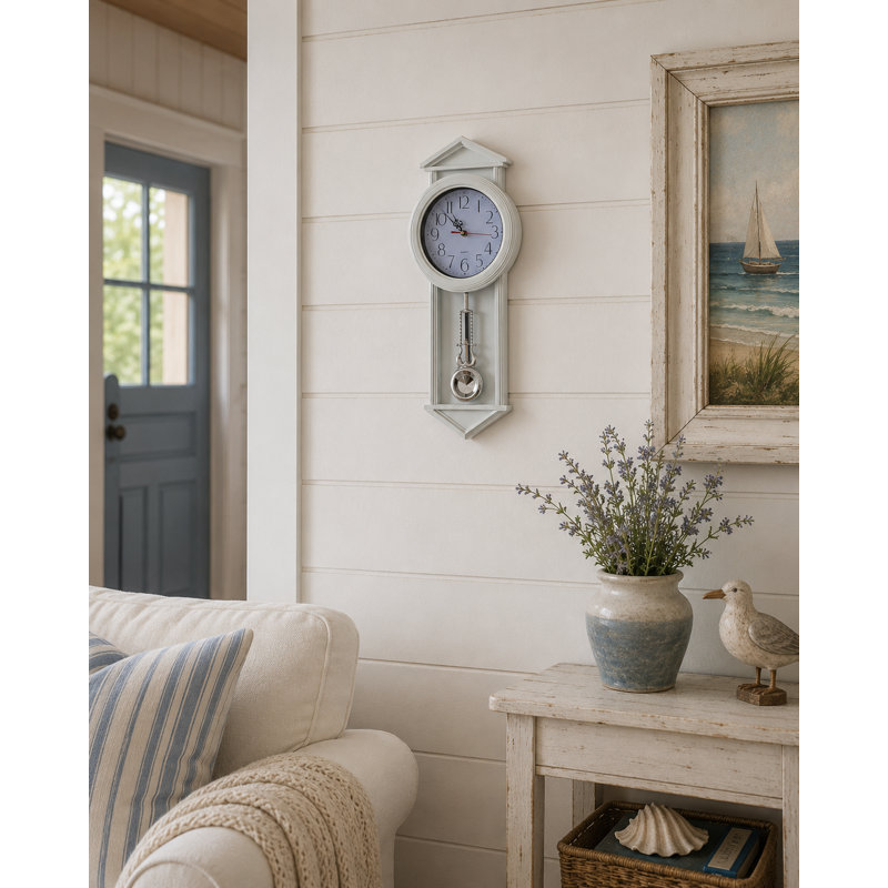 Horloge murale en forme de tour avec pendule
