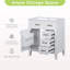 Ensemble de meuble-lavabo 30 po avec lavabo, armoire de salle de bain blanche avec tiroirs, structure solide et panneau de fibres à densité moyenne-138478253-138478257