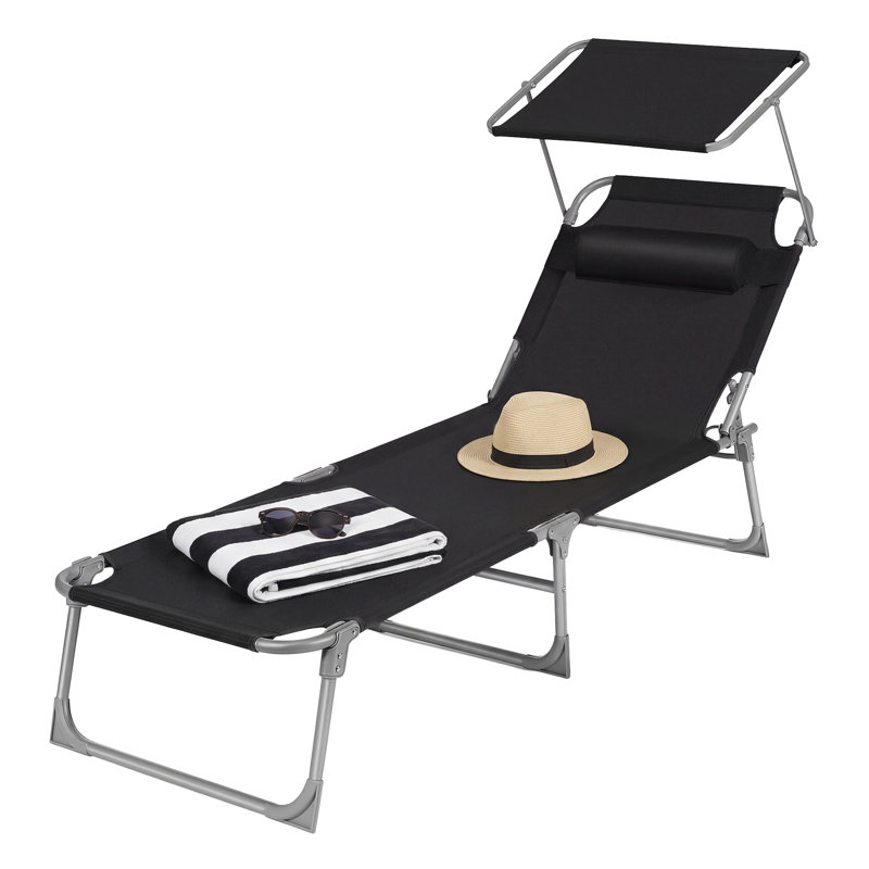 Salerna 193cm Long Single Chaise, Black