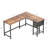 L-Shaped Metal Base Computer Desk-130295807
