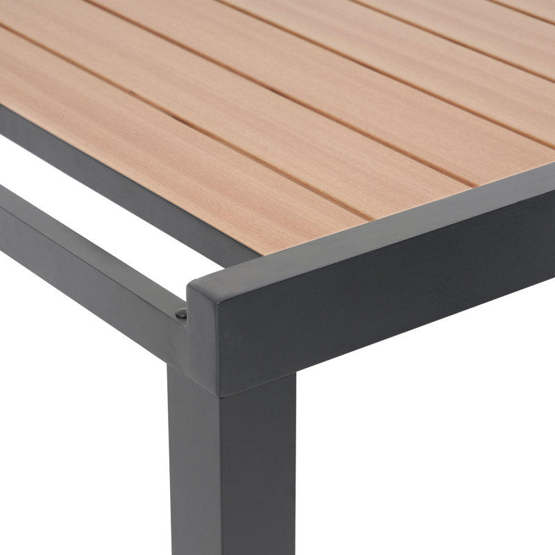 Ensemble repas d'extérieur pour 8 personnes avec table rectangulaire extensible, Brun, 8