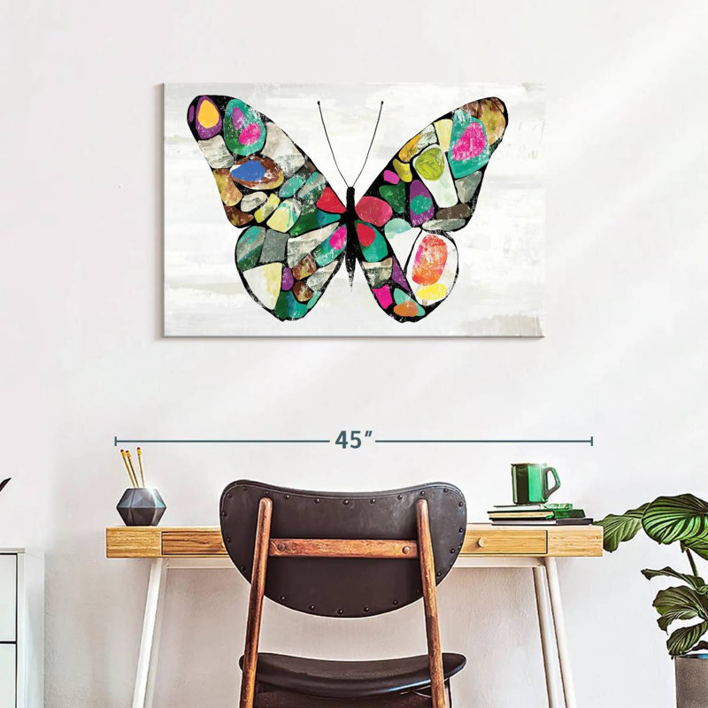 Couleurs de papillon Brampt, H 24 po x l 36 po