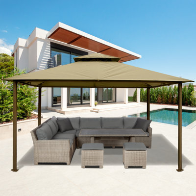 Kingsbury 11 Ft. W x 14 Ft. D Aluminum Patio Gazebo