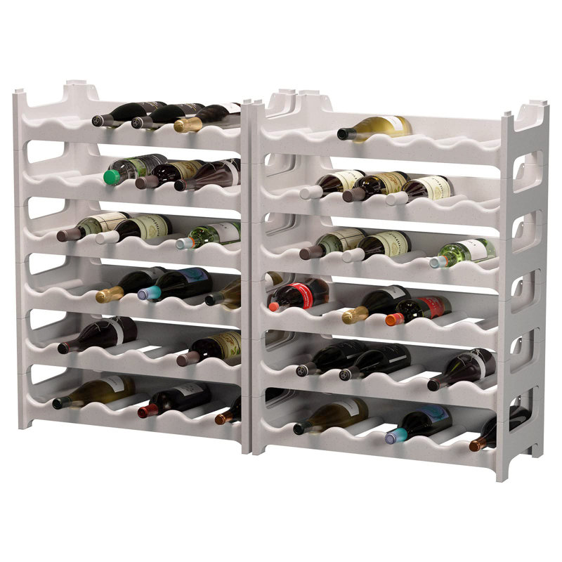 Colbe 72 Bottle Floor Wine Bottle Rack, Granite Grey