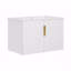 Meuble-lavabo de salle de bain vintage 30 po avec lavabo en céramique, lavabo simple en céramique à 3 trous, meuble-lavabo avec 2 portes à fermeture douce