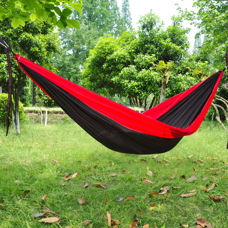 Odalis Double Camping Hammock, Red/Dark Grey