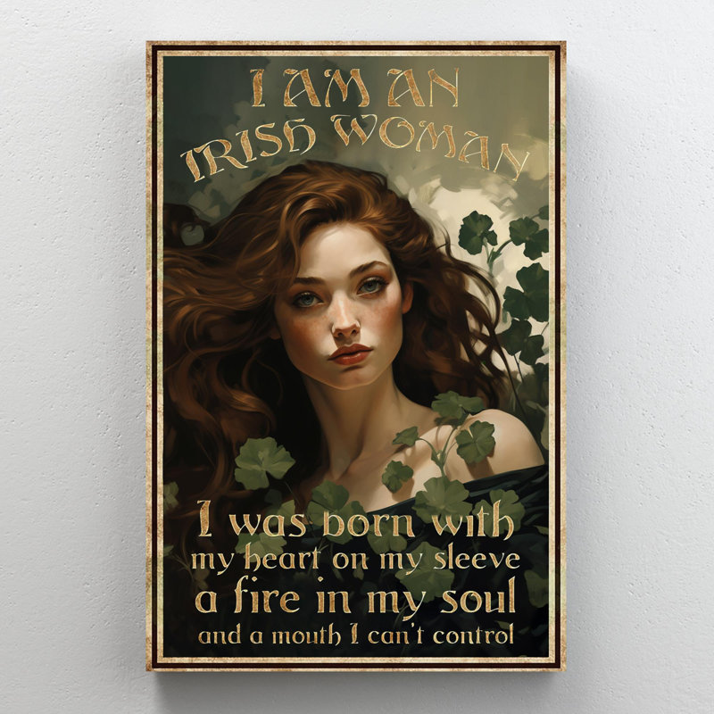 «I Am An Irish Woman 1», reproduction sur toile, H 20 po x l 16 po