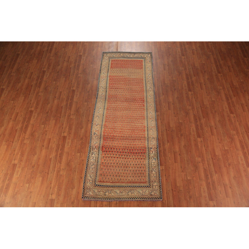 Tapis de couloir géométrique en laine Boteh