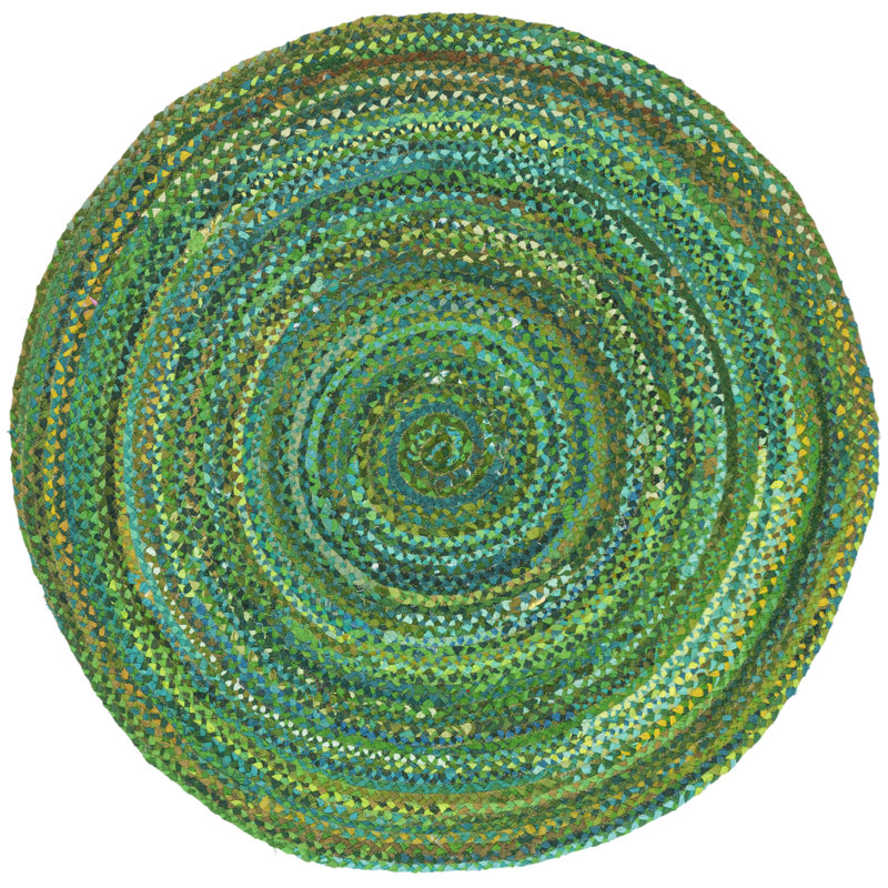 Cotton Hand Woven Area Rug, Round 122 cm