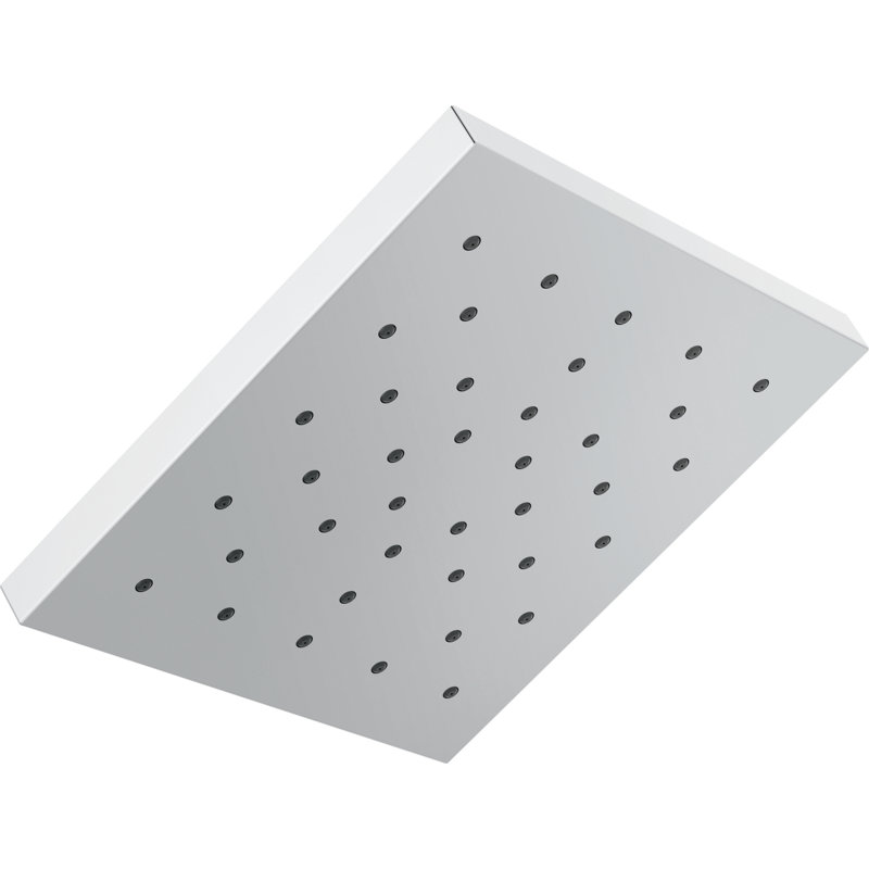 Rain Fixed Shower Head with H2Okinetic Technology, Lumicoat Chrome