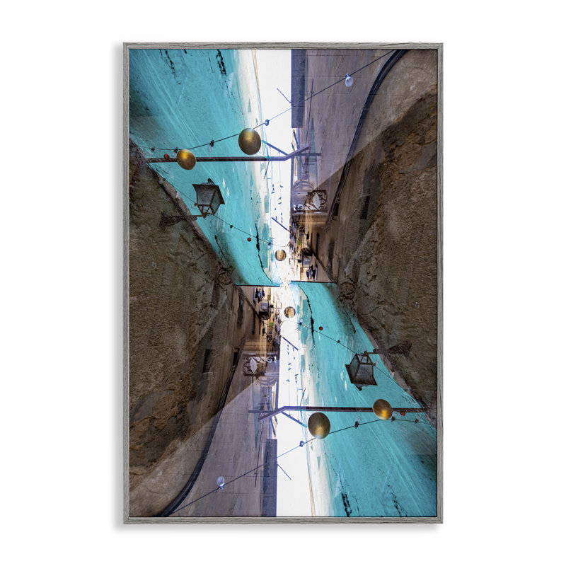 Giclée urbaine encadrée, conception par Robin Vandenabeele, H 24 po x l 16 po, Estampe numérique Farmhouse