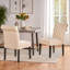 Élégante chaise de salle à manger 2 - avec base 2 chaises au look moderne, revêtement en bois franc