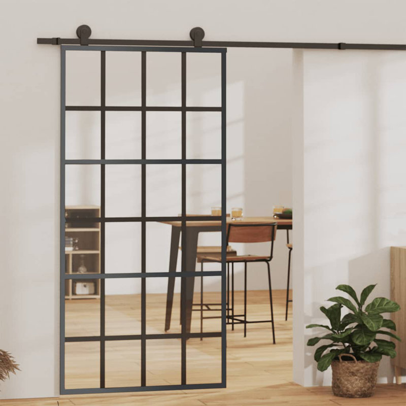 Portes coulissantes en métal et en verre, 40,2 po x 80,7 po