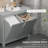 Tilt-Out Laundry Sorter Cabinet, Bathroom Storage Organizer with Two-Compartment Tilt-Out Hamper, Gray