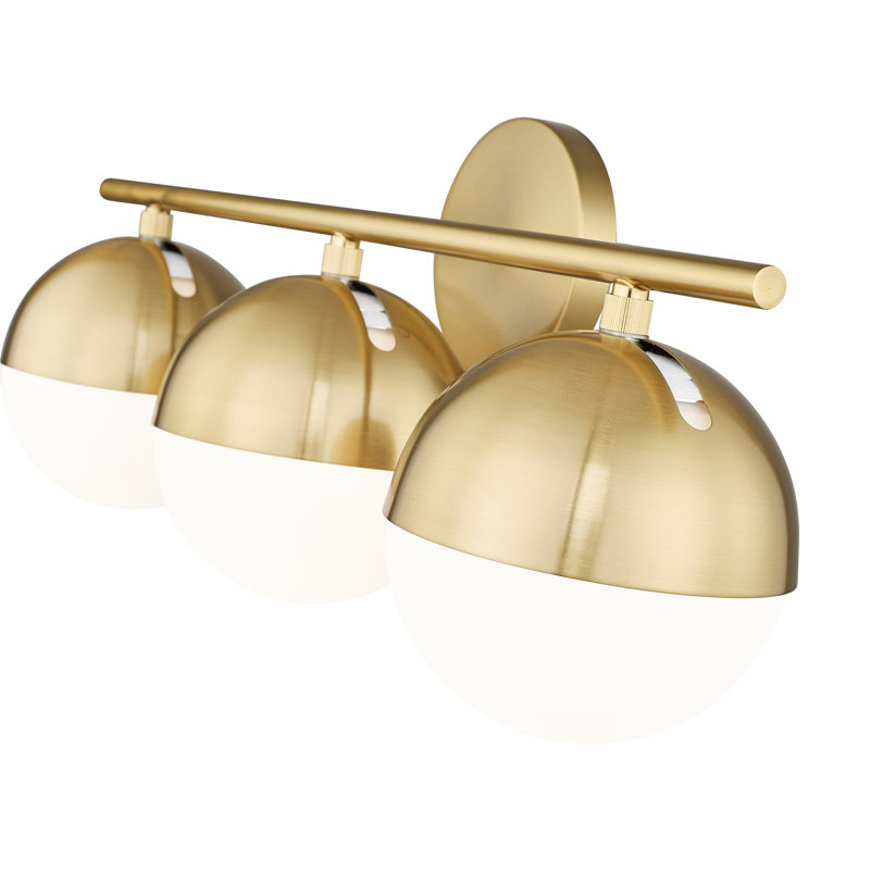Trombetta 24 inch 3 Light Vanity in Modern Gold, Gold