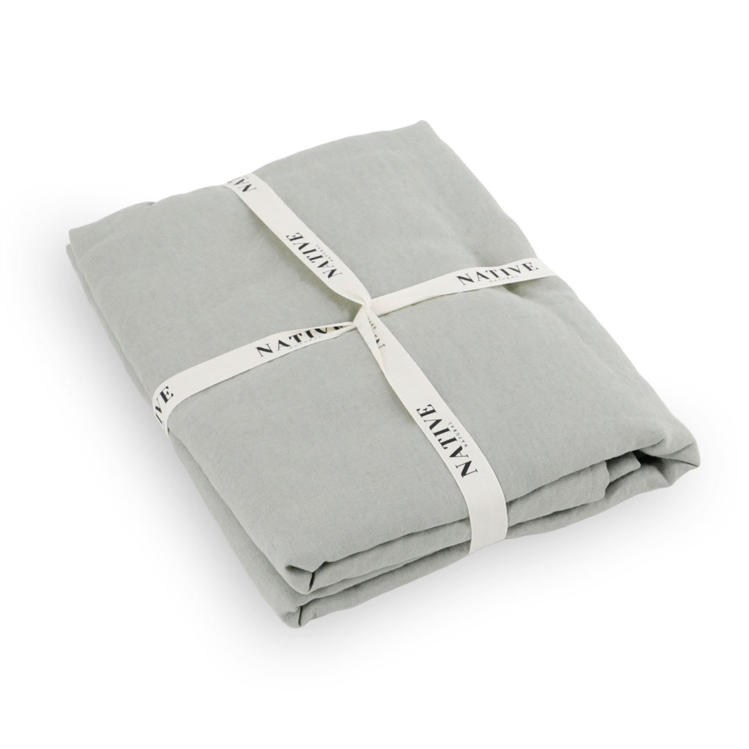 Elegant White Pure Linen Tablecloth